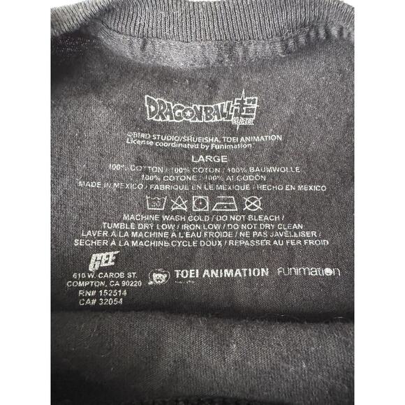 Dragon Ball Super Saiyan Prince Vegeta Graphic T-Shirt Black LG Toei Animation - Picture 5 of 5